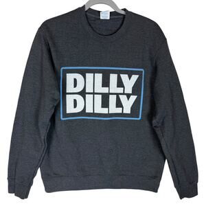 Bud Light Port & Company Ring Spun Dilly Dilly Sweatshirt Men's Medium Gray